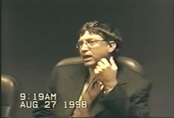 Bill Gates testificando en 1998