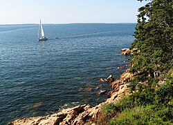 Paisaje costero rocoso en las inmediaciones del Parque Nacional Acadia