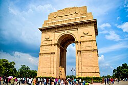 Fotografía panorámica histórica de Nueva Delhi