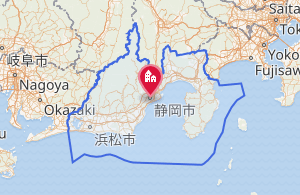 Mapa de la Prefectura de Shizuoka en Japón