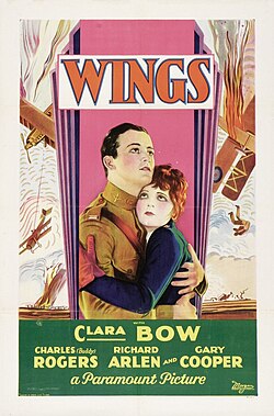 Cartel promocional clásico de la película Alas