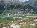 Vista de Samedan y su aeropuerto civil