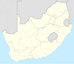 Mapa de ubicación de Pietermaritzburg en Sudáfrica