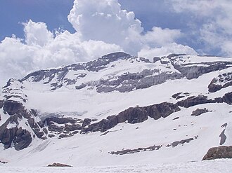 Cara norte del Monte Perdido y su glaciar