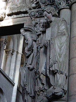 Detalle del Pórtico de la Gloria