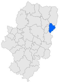 Mapa de ubicación de la comarca de La Litera