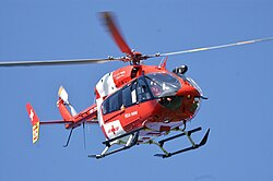 Helicóptero médico en servicio