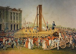 Representación de la ejecución de María Antonieta el 16 de octubre de 1793.