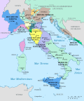 Documento o representación gráfica del periodo de los Habsburgo en Italia