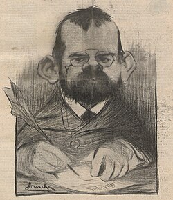 Caricatura de Clarín por Sancha para Madrid Cómico