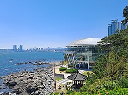 Vegetación y paisaje costero en la isla Dongbaekseom.
