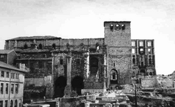 Catedral de Santander tras el incendio de 1941