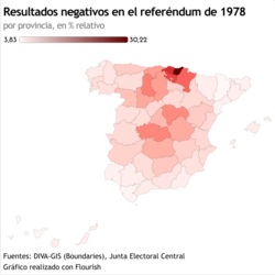 Mapa del voto negativo por provincias