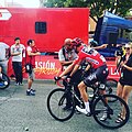 Chris Froome compitiendo en la Vuelta a España 2017