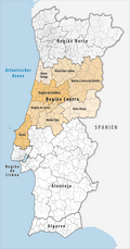 Mapa de la región Centro