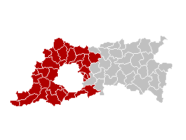 Mapa del distrito de Halle-Vilvoorde
