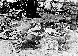 Fotografía histórica de la masacre de Odesa en 1941.