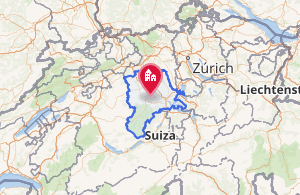 Mapa de la localización del cantón de Lucerna en Suiza