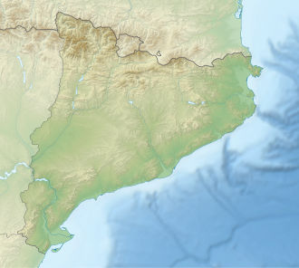 Ubicación del Serrat de Collserola en Cataluña