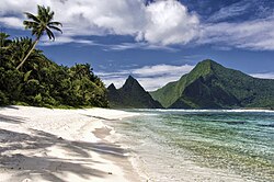 Playa de Ofu en el Parque nacional de Samoa Americana