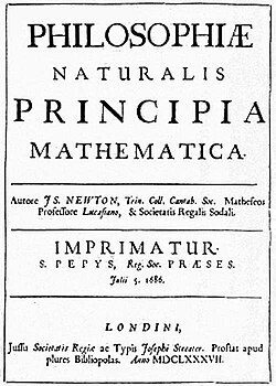 Philosophiæ naturalis principia mathematica de Newton (1687)