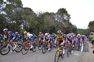 Ciclistas compitiendo en la París-Niza 2021