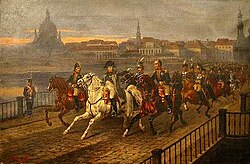 Representación de la campaña militar en Dresde durante 1813