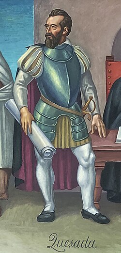 Pintura de Gonzalo Jiménez de Quesada en su madurez