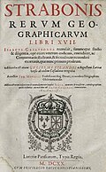 Edición moderna de la Geografía de Estrabón