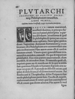 Portada histórica de una edición de los Moralia de Plutarco del siglo XVI