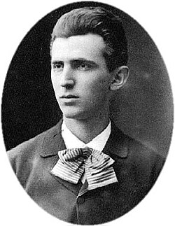 Nikola Tesla a la edad de 23 años