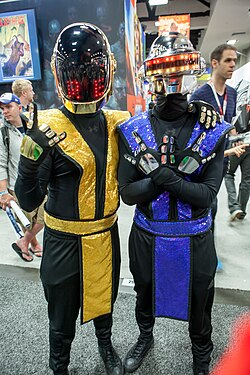 Cosplay inspirado en Daft Punk.