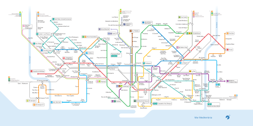 Mapa de la red de transporte