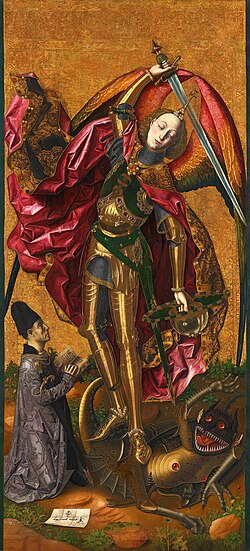 Tabla de San Miguel de Tous pintada por Bartolomé Bermejo.