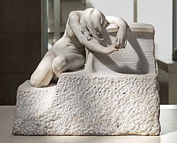 Escultura Desconsuelo de Josep Llimona expuesta en el MNAC de Barcelona