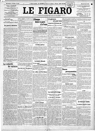 Fotografía histórica asociada al diario Le Figaro