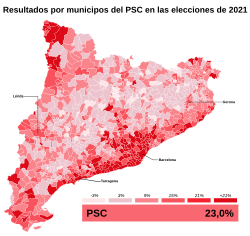 Mapa electoral de Cataluña