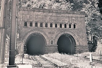 Entrada del túnel de Simplon, lado italiano.