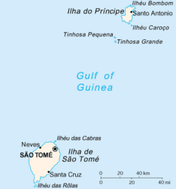 Mapa geográfico de Santo Tomé y Príncipe