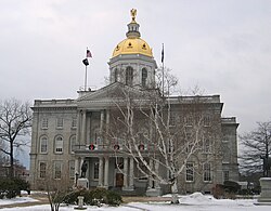 El capitolio de Nuevo Hampshire en Concord