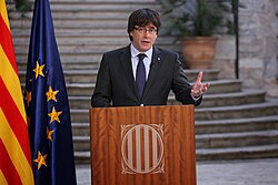 Puigdemont tras su destitución
