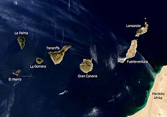 Vista paisajística del archipiélago canario