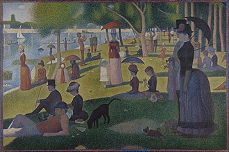 Tarde de domingo en la isla de la Grande Jatte de Georges Seurat
