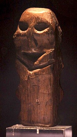 Estatua de madera de roble hallada en Willemstad