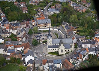 Vista aérea del centro de Overijse