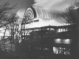 El Crystal Palace en llamas, 1936