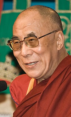 El décimo cuarto Dalai Lama Tenzin Gyatso fotografiado en 2007