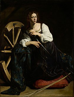 Pintura de Santa Catalina de Alejandría por Caravaggio