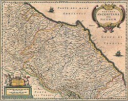 Antiguo mapa de las Marcas