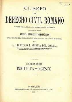 Portada del Corpus Iuris Civilis